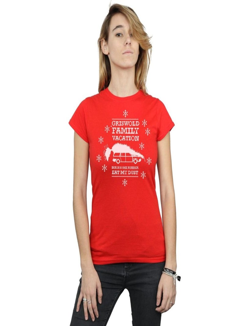 National Lampoon's Christmas Vacation - T-shirt EAT MY DUST Rouge - Kiabi