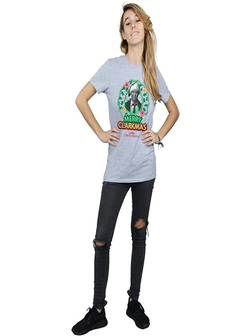 National Lampoon´s Christmas Vacation - T-shirt GREYSCALE CLARKMAS Gris chiné - Kiabi