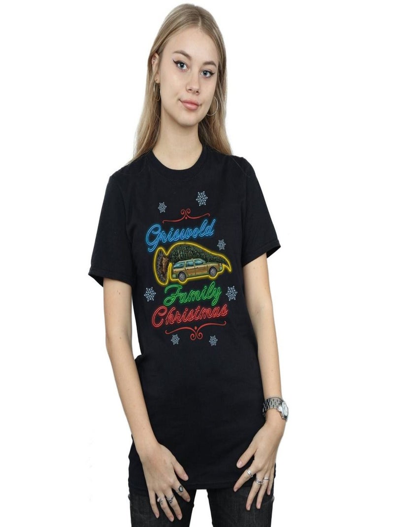 National Lampoon's Christmas Vacation - T-shirt GRISWOLD FAMILY CHRISTMAS Noir - Kiabi