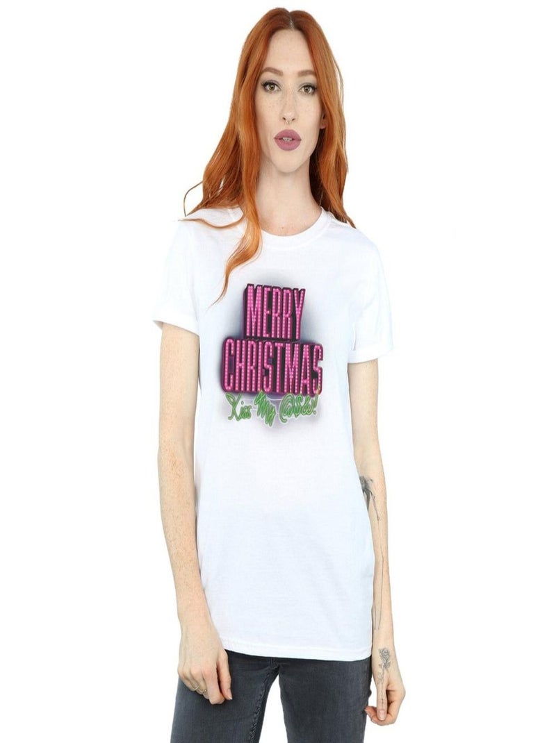 National Lampoon's Christmas Vacation - T-shirt KISS MY ASS Blanc - Kiabi