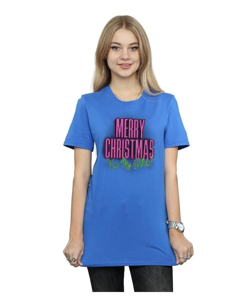 National Lampoon's Christmas Vacation - T-shirt KISS MY ASS Bleu roi - Kiabi