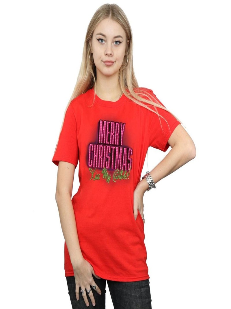 National Lampoon's Christmas Vacation - T-shirt KISS MY ASS Rouge - Kiabi