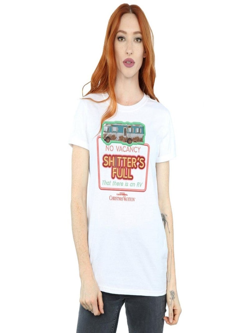 National Lampoon's Christmas Vacation - T-shirt NO VACANCY Blanc - Kiabi