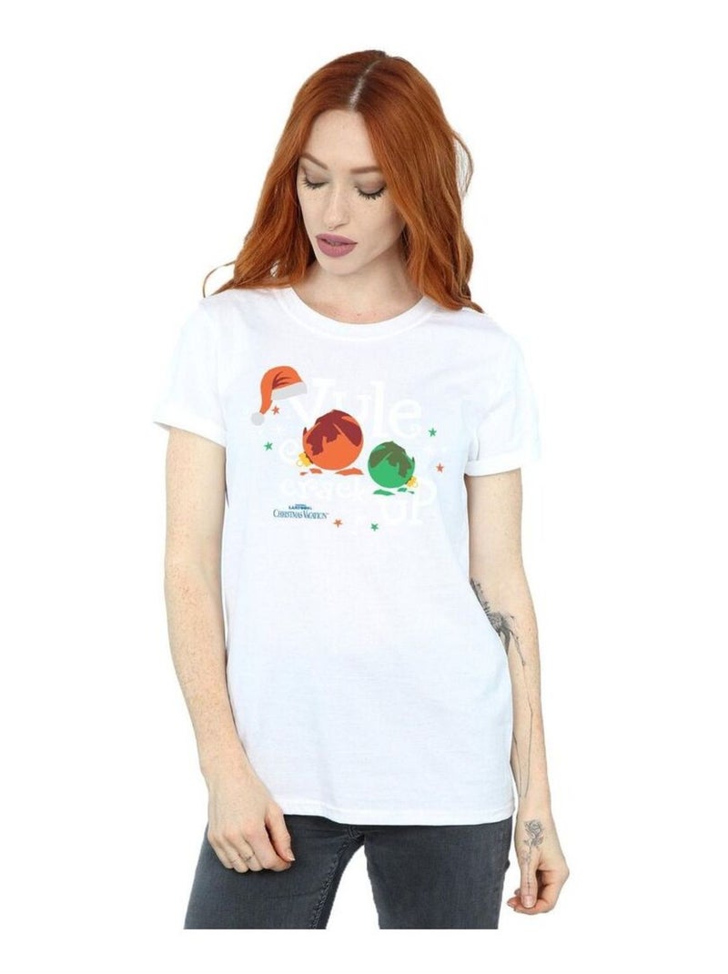 National Lampoon's Christmas Vacation - T-shirt YULE CRACK UP Blanc - Kiabi