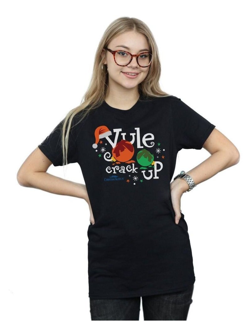 National Lampoon's Christmas Vacation - T-shirt YULE CRACK UP Noir - Kiabi