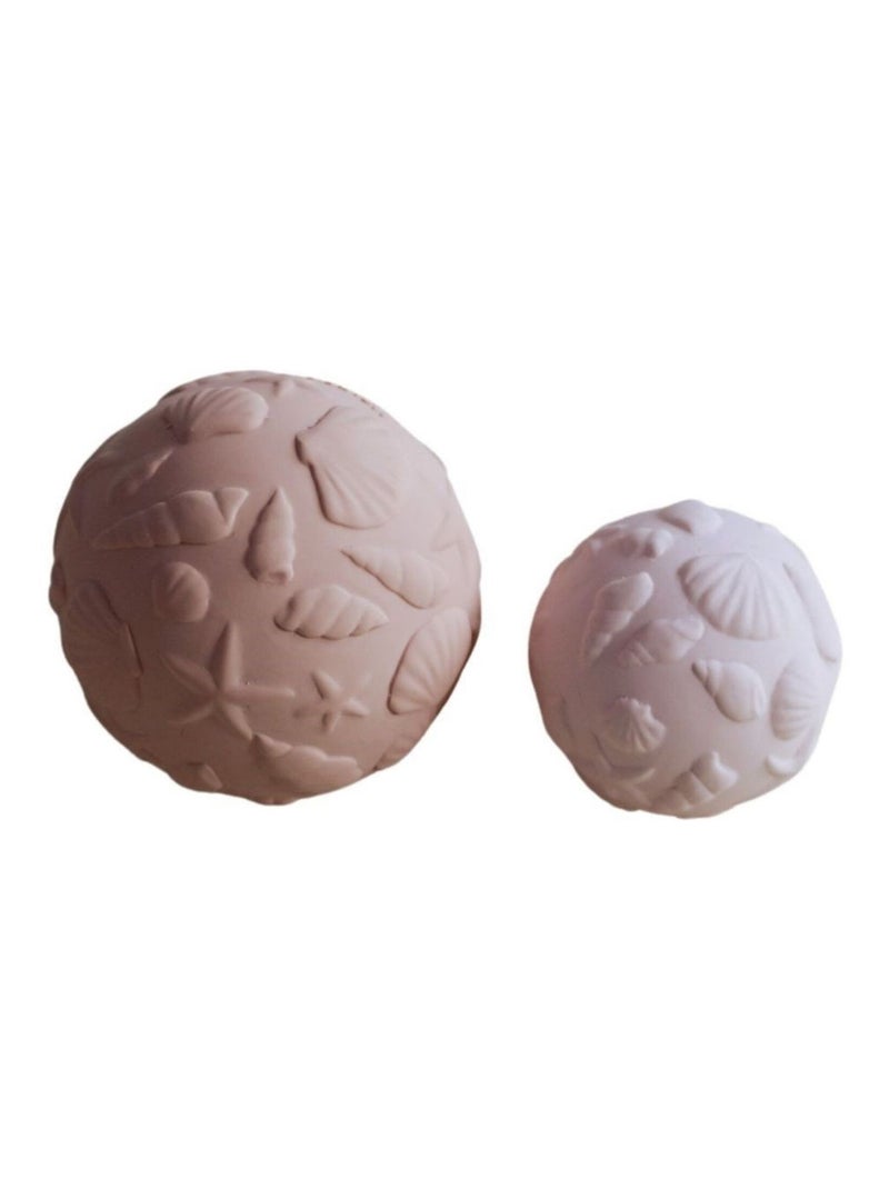 Natruba - Lot de 2 balles sensorielles Coquille Ecru - Kiabi