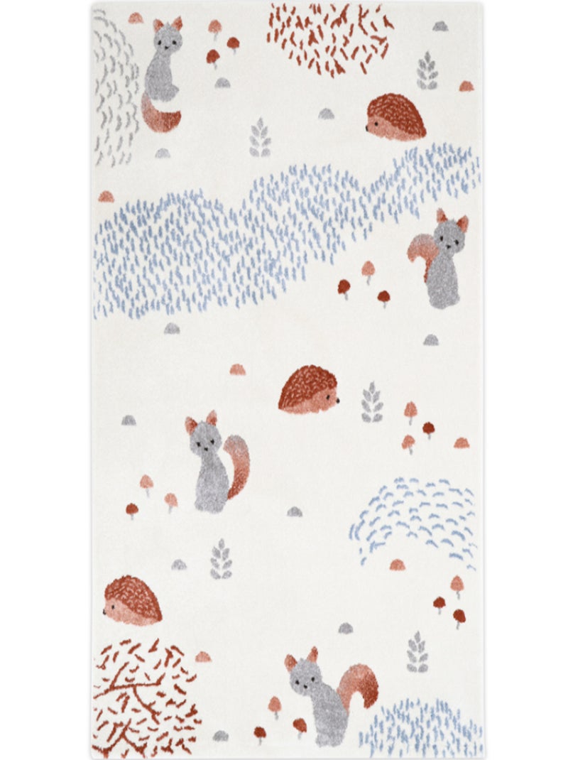 Nattiot - Tapis rectangulaire Forest Dream Bleu - Kiabi