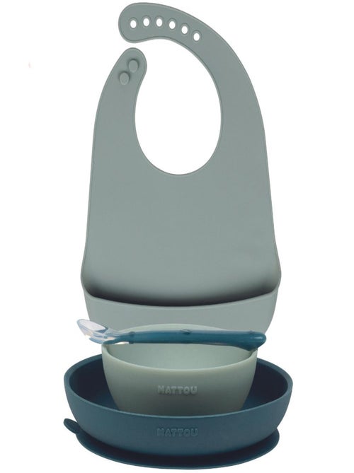 Nattou - Coffret repas en silicone - Kiabi