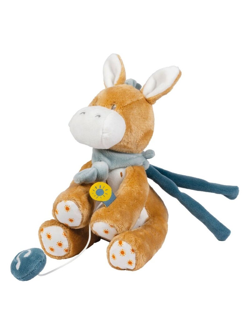 Nattou - Peluche musicale Léo l'âne Marron - Kiabi