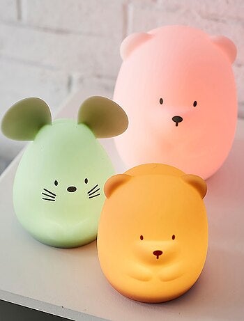 Nattou - Veilleuse en silicone ours caramel