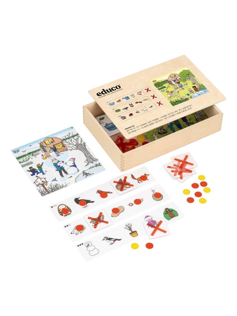 Nature - Ce qui manque - 4 saisons - jeu Montessori N/A - Kiabi