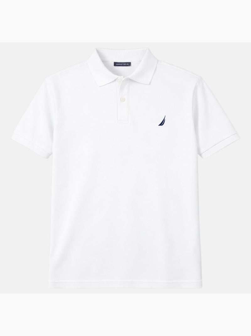 Nautica - Polo manches courtes col chemisE Homme Blanc - Kiabi