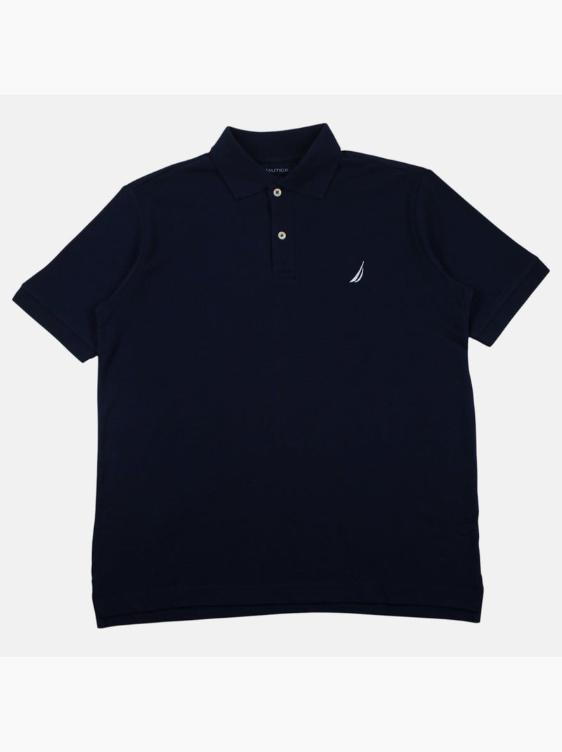 Nautica - Polo manches courtes col chemise Homme Bleu marine - Kiabi