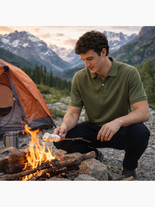 Nautica - Polo manches courtes col chemise Homme - Kiabi