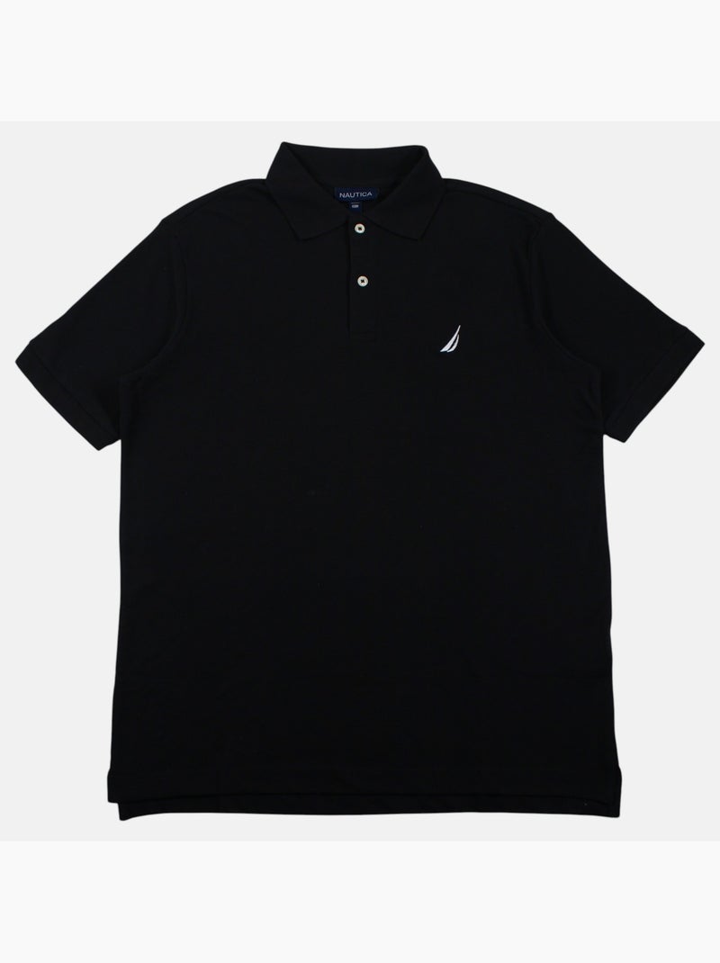 Nautica - Polo manches courtes col chemise Homme Noir - Kiabi