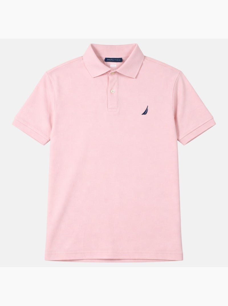 Nautica - Polo manches courtes col chemise Homme Rose clair - Kiabi