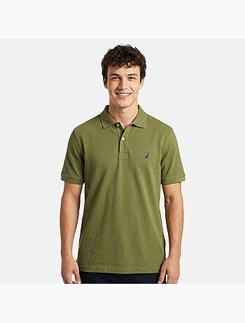 Nautica - polo manches courtes, col chemise, patte de boutonnage et détails brodés