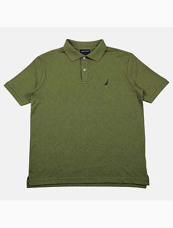 Nautica - polo manches courtes, col chemise, patte de boutonnage et détails brodés