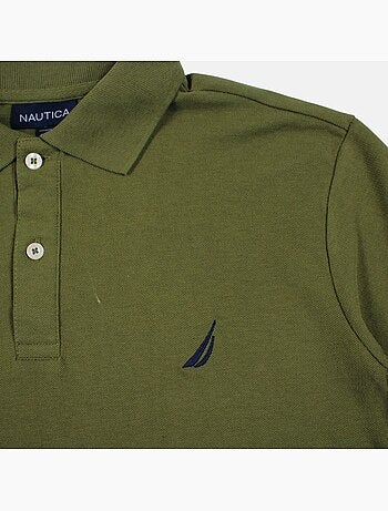 Nautica - polo manches courtes, col chemise, patte de boutonnage et détails brodés