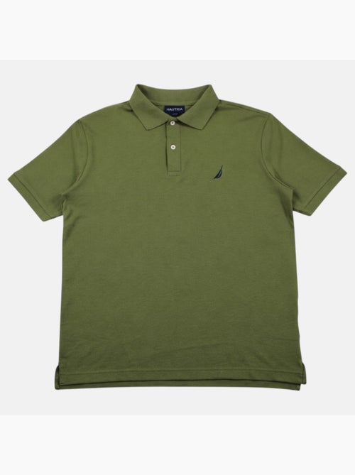 Nautica - polo manches courtes, col chemise, patte de boutonnage et détails brodés - Kiabi