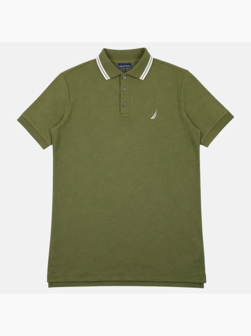 Nautica - Polo manches courtes Homme Kaki - Kiabi