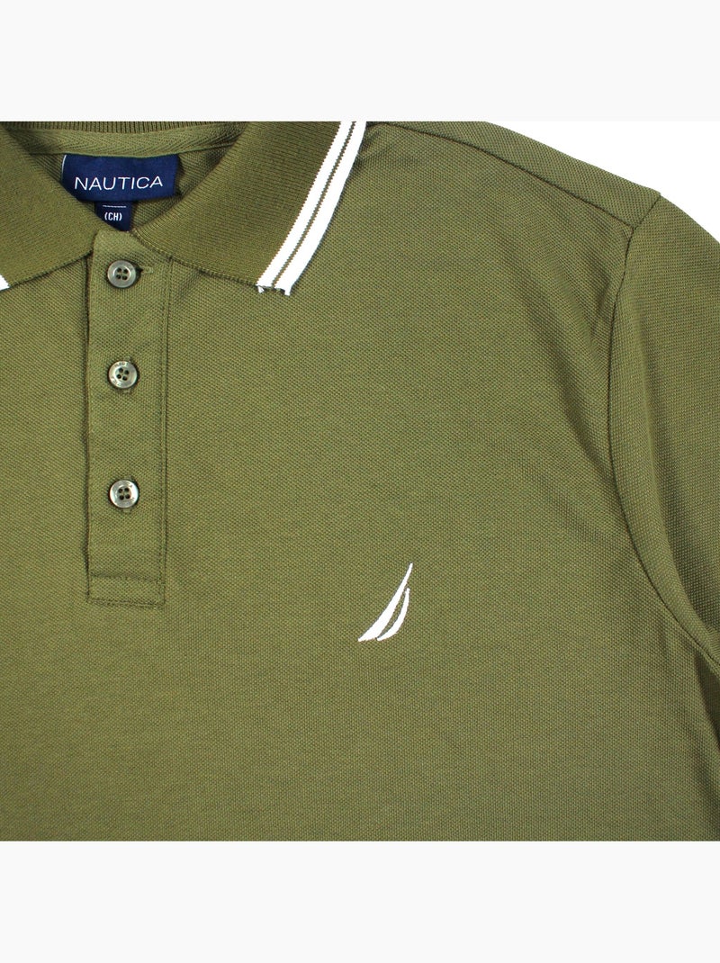 Nautica - Polo manches courtes Homme Kaki - Kiabi
