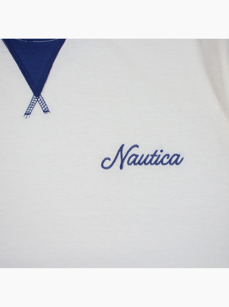 Nautica - T-shirt manches courtes avec col couleur homme Blanc - Kiabi
