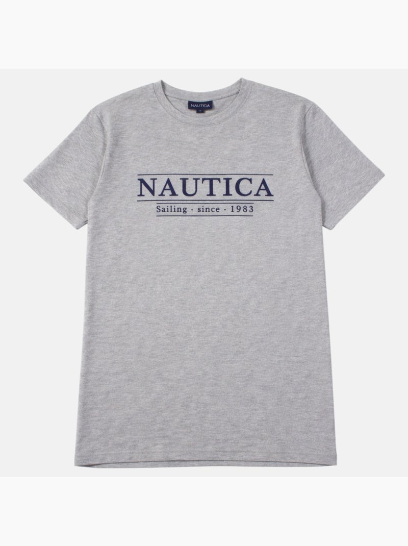 Nautica - T-shirt manches courtes imprimé Gris - Kiabi