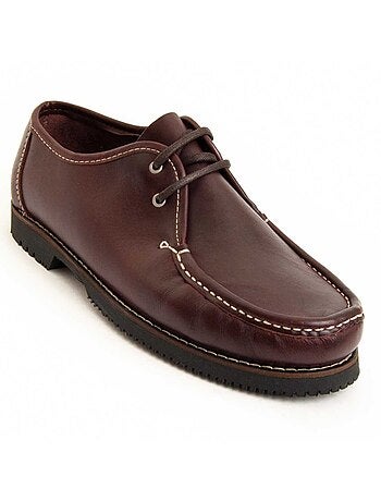 NAUTIQUE CUIR NATUREL BORDEAUX