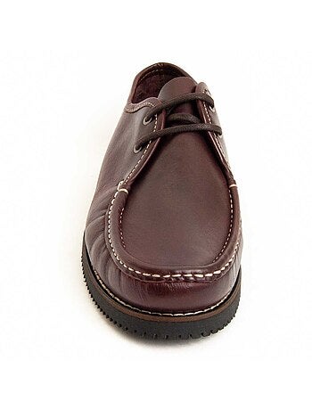 NAUTIQUE CUIR NATUREL BORDEAUX