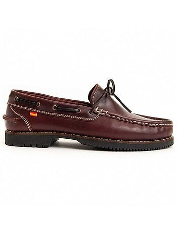 NAUTIQUE CUIR NATUREL BORDEAUX