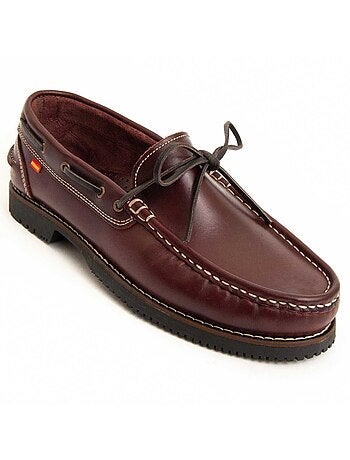 NAUTIQUE CUIR NATUREL BORDEAUX