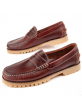 NAUTIQUE CUIR NATUREL BRUN