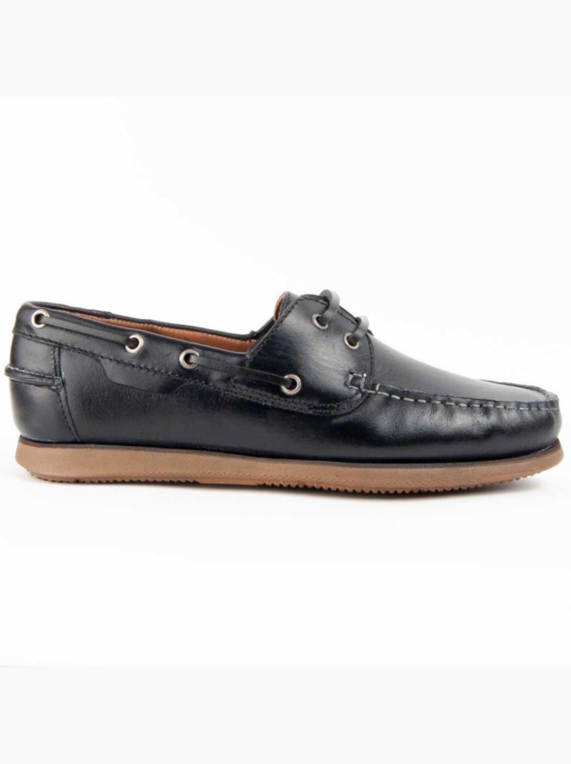 Nautique Cuir Naturel Purapiel Bleu - Kiabi