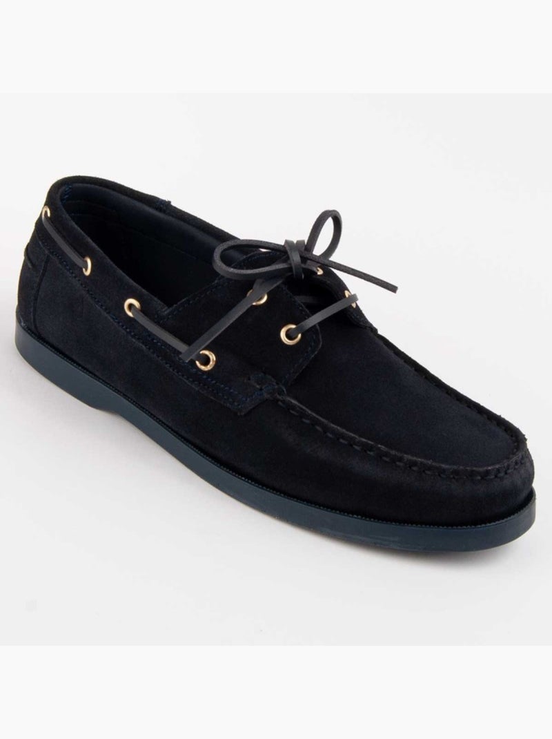 Nautique Cuir Naturel Purapiel Bleu - Kiabi