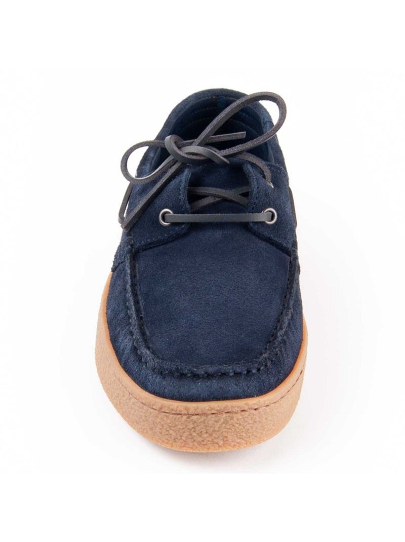 Nautique Cuir Naturel Purapiel Bleu - Kiabi