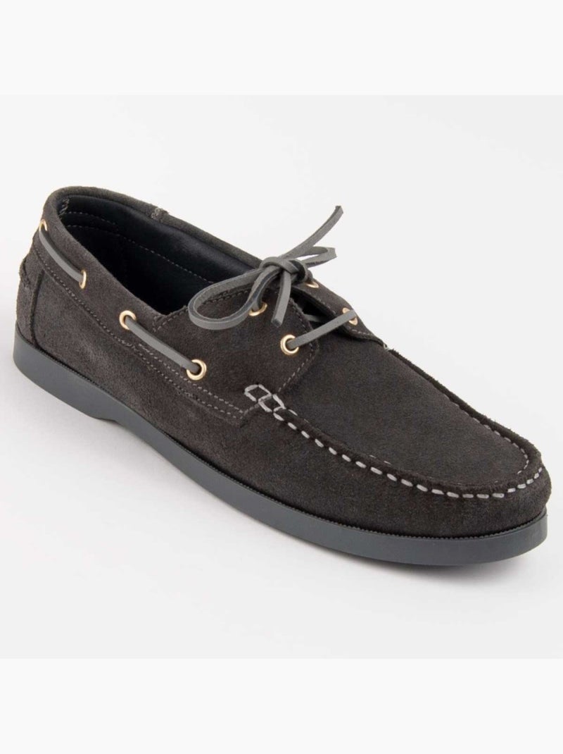 Nautique Cuir Naturel Purapiel Gris - Kiabi