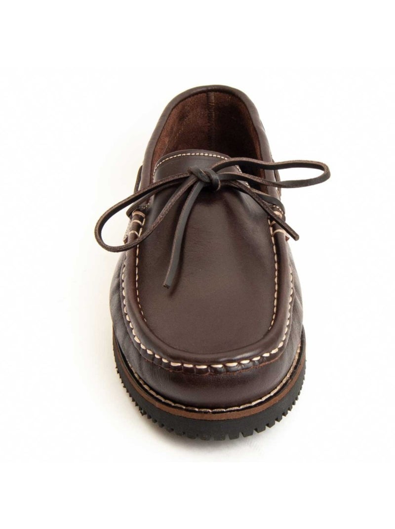 Nautique Cuir Naturel Purapiel Marron - Kiabi