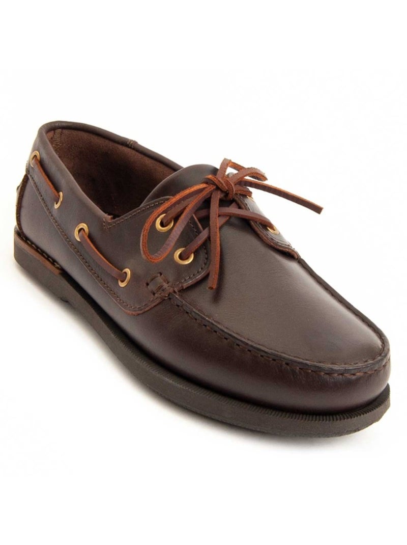 Nautique Cuir Naturel Purapiel Marron - Kiabi