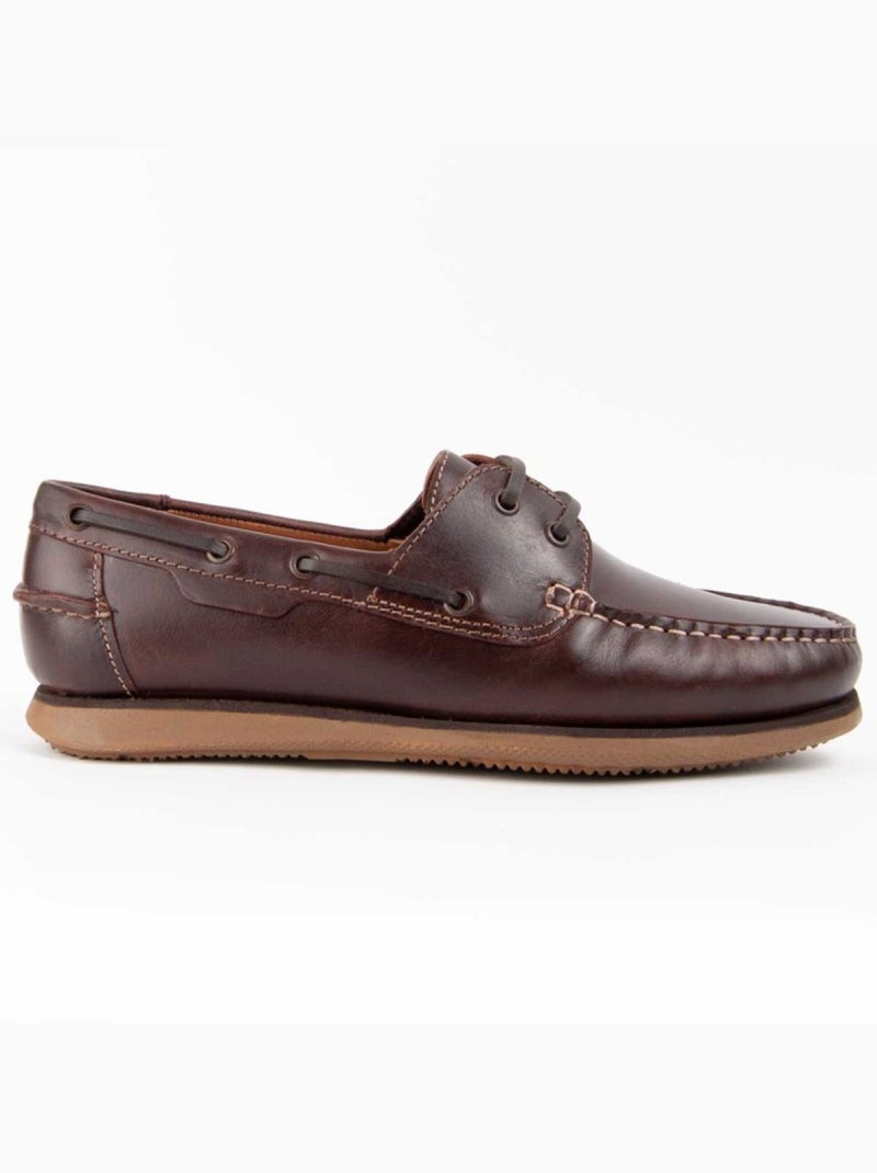Nautique Cuir Naturel Purapiel Marron - Kiabi