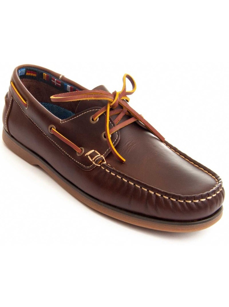 Nautique Cuir Naturel Purapiel Marron - Kiabi