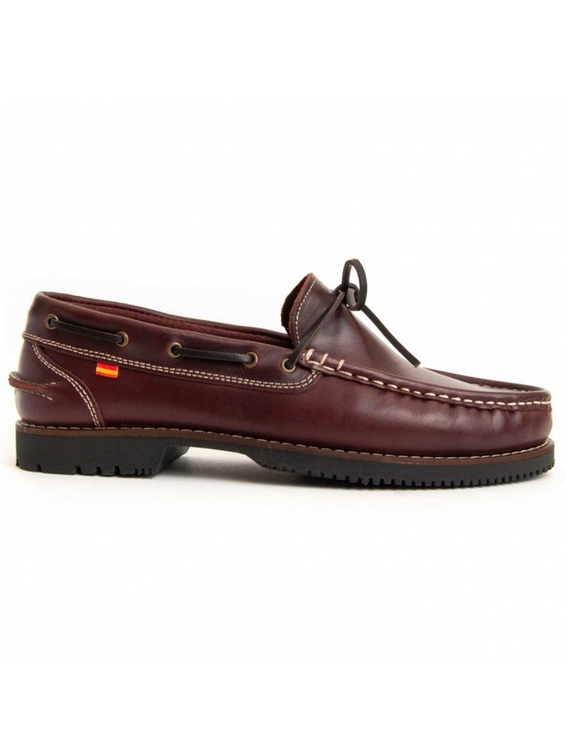 Nautique Cuir Naturel Purapiel Rouge - Kiabi