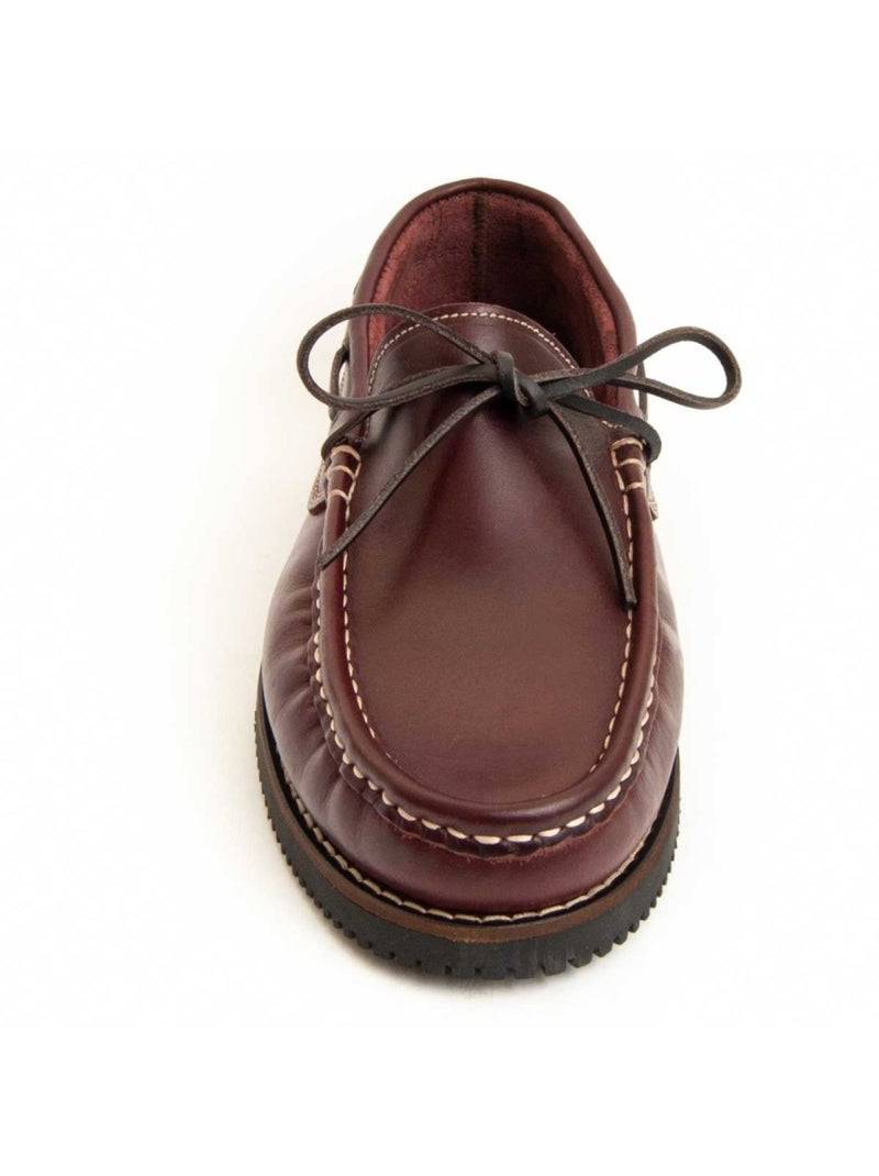 Nautique Cuir Naturel Purapiel Rouge - Kiabi