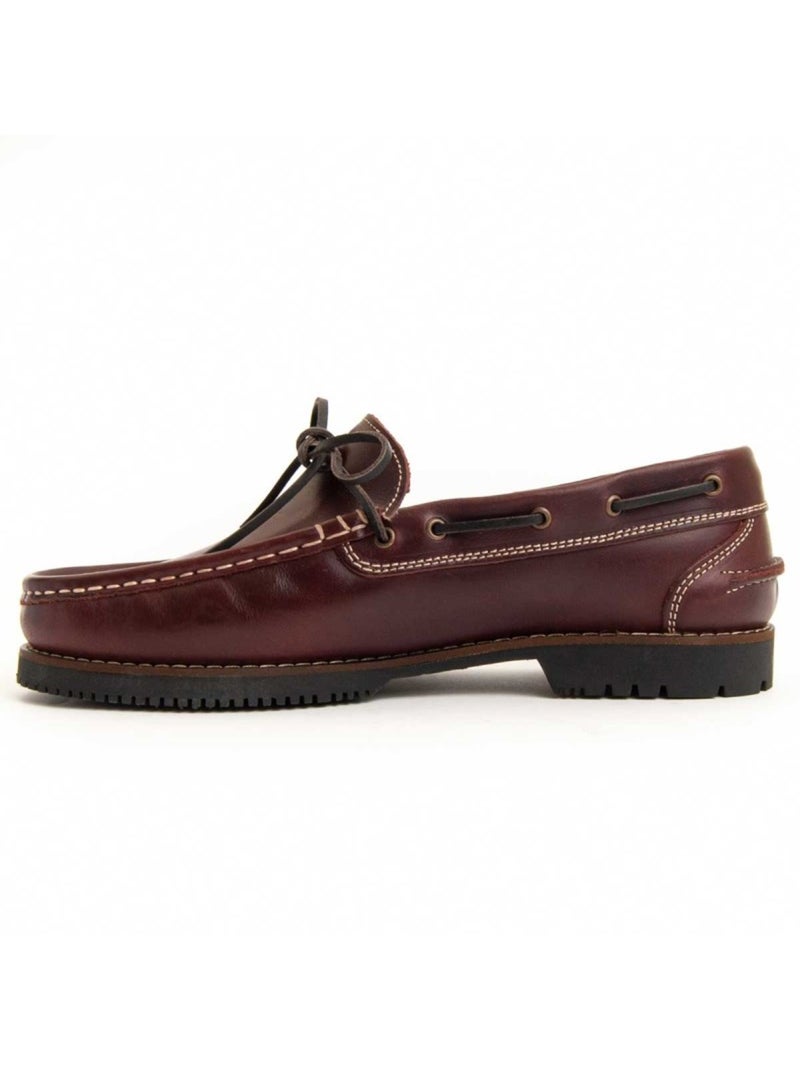 Nautique Cuir Naturel Purapiel Rouge - Kiabi