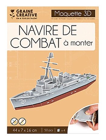 Navire de combat maquette 3d en carton mousse