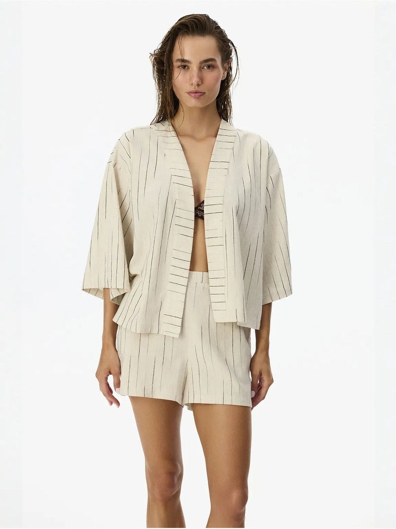 Naya kimono penti Blanc cassé - Kiabi