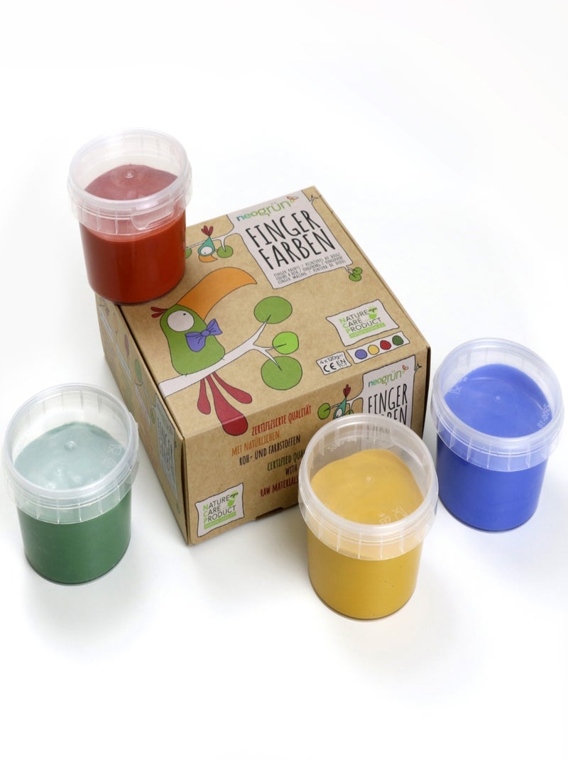 Neogrün - Coffret Aki peinture aux doigts naturelle et vegan (assort. 4 pots) N/A - Kiabi