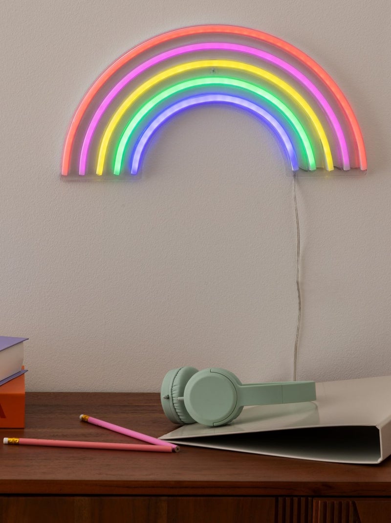 Néon LED mural arc-en-ciel Multicolore - Kiabi