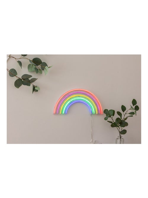Néon LED mural arc-en-ciel - Kiabi
