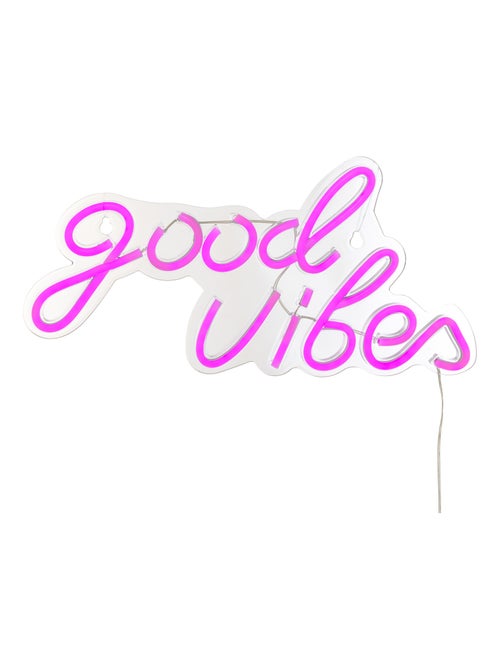 Néon LED mural Good Vibes - Kiabi